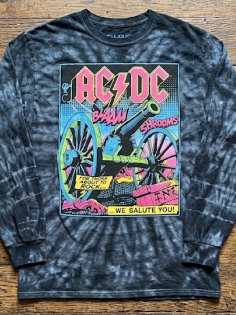 Liquid Blue AC/DC Long Sleeve Graphic Shirt Men’s Size 2XL